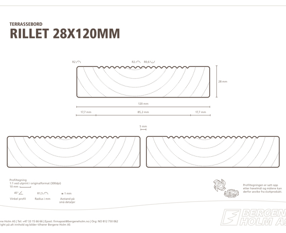 Profilbilde av Terrassebord rillet