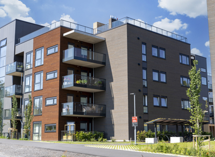 Kledning TRYR Skygrå Og Solbrun Dobbelfals Med Spor Brekketunet OBOS 13