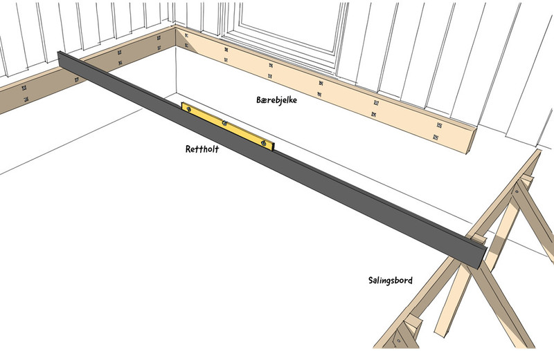 Bilde av teknisk tegning til byggeguide for terrasse